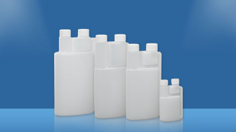 Application of double-neck bottle in disinfectant packaging