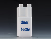 Application of Twin neck bottle in Fluorescent Leak Detector