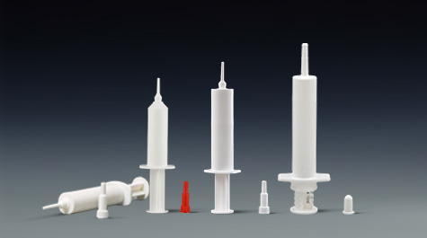 How to detect the residual amount of EO in a veterinary syringe