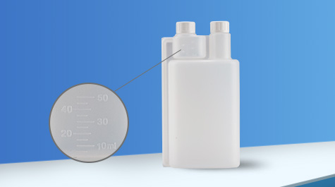 Application of double-neck bottle in disinfectant packaging